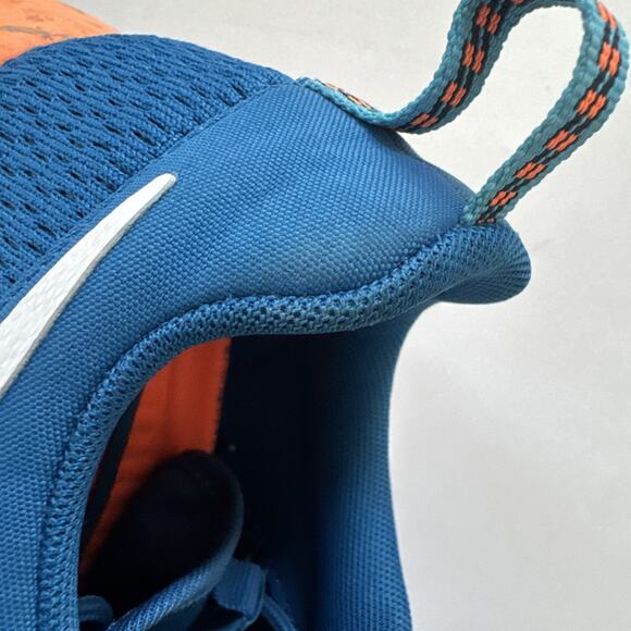 Nike‎ Roshe Run Shoe 669985-400 Marble Military Blue Orange White Men Size 8.5 - Picture 11 of 12